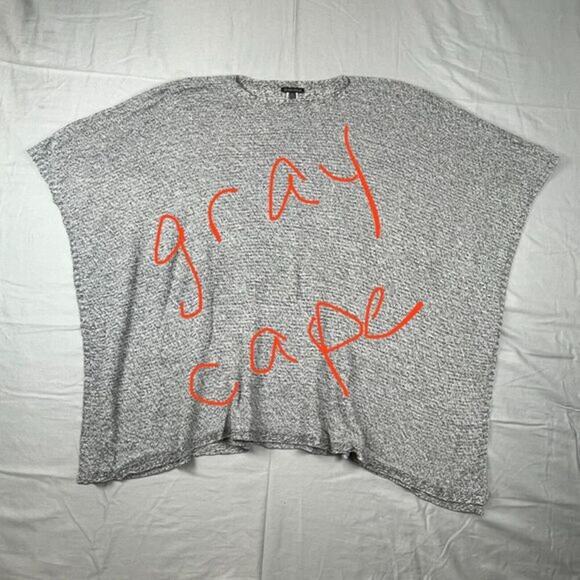 Eileen Fisher Cape Womens Large Soft Tencel Blend Poncho Tencel Lyocell - Picture 2 of 10